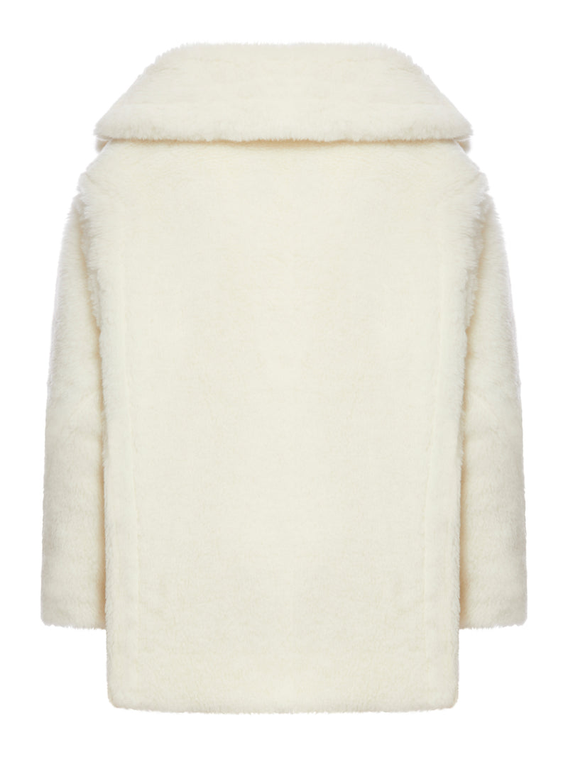 Teddy Bear Icon Coat short in alpaca and wool