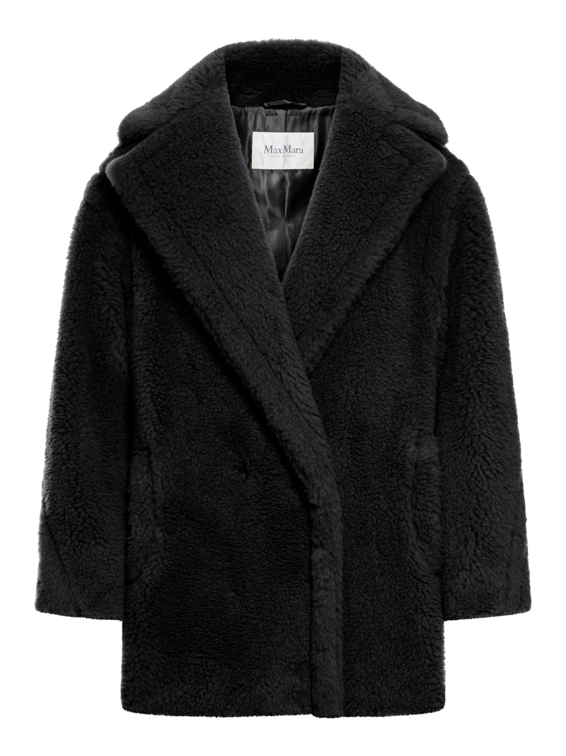 Teddy Bear Icon Coat short in alpaca and wool