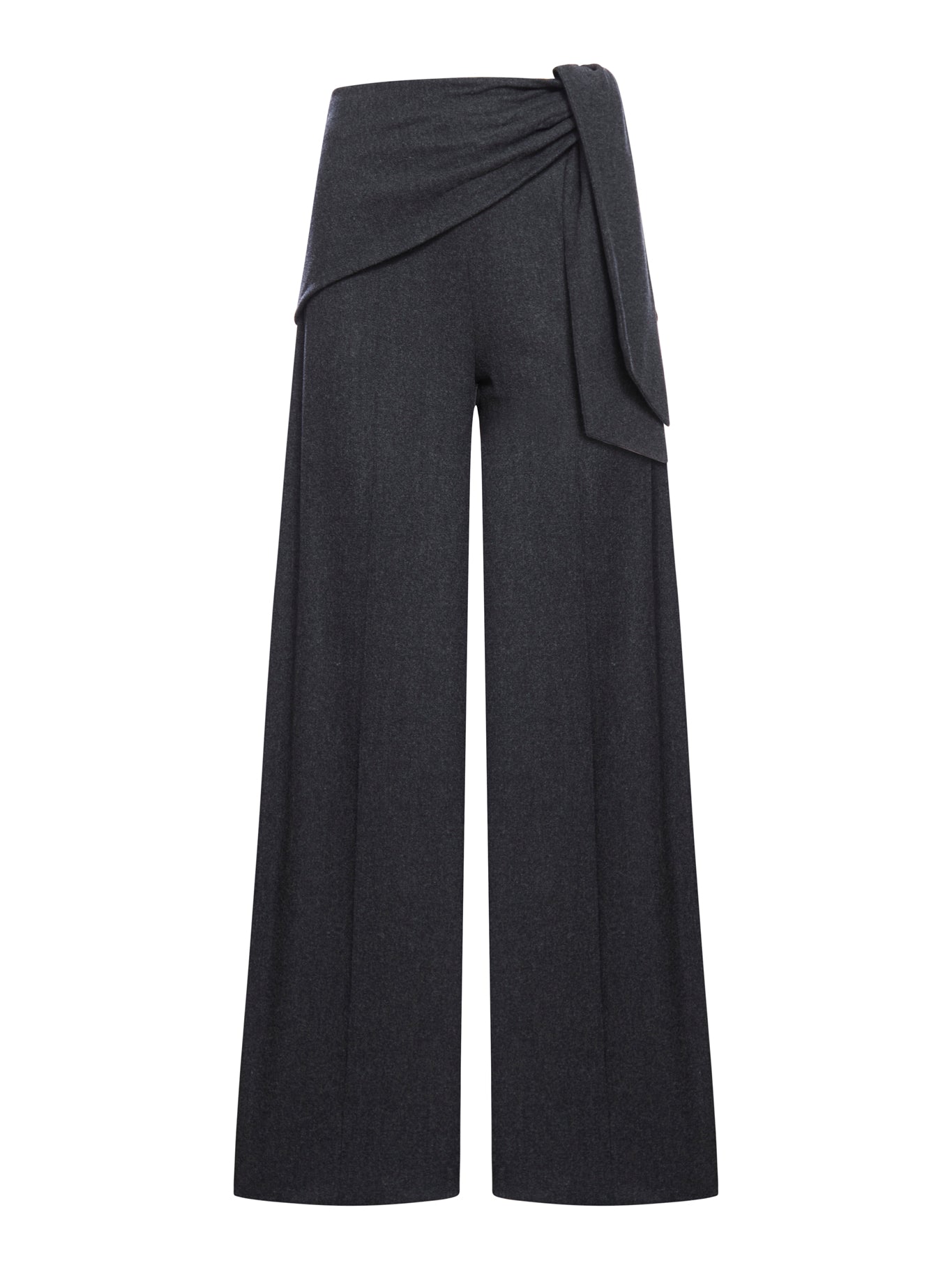 WOOL TROUSERS WITH BOW