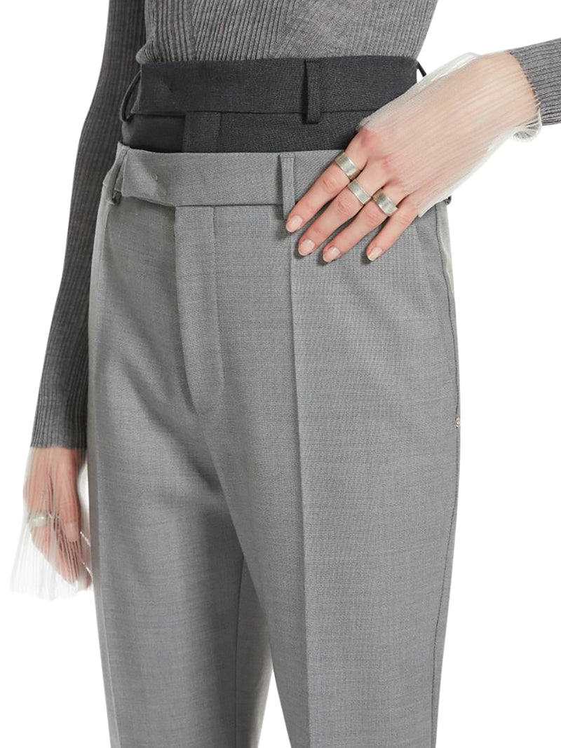 Flare pants with double personalized belt