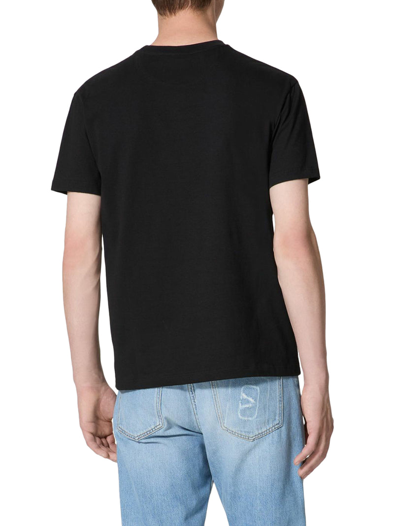 CREW NECK T-SHIRT IN COTTON WITH VLTN PRINT