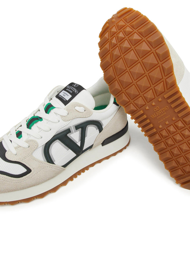 LOW-TOP VLOGO PACE SNEAKER IN CRUST, FABRIC AND CALF
