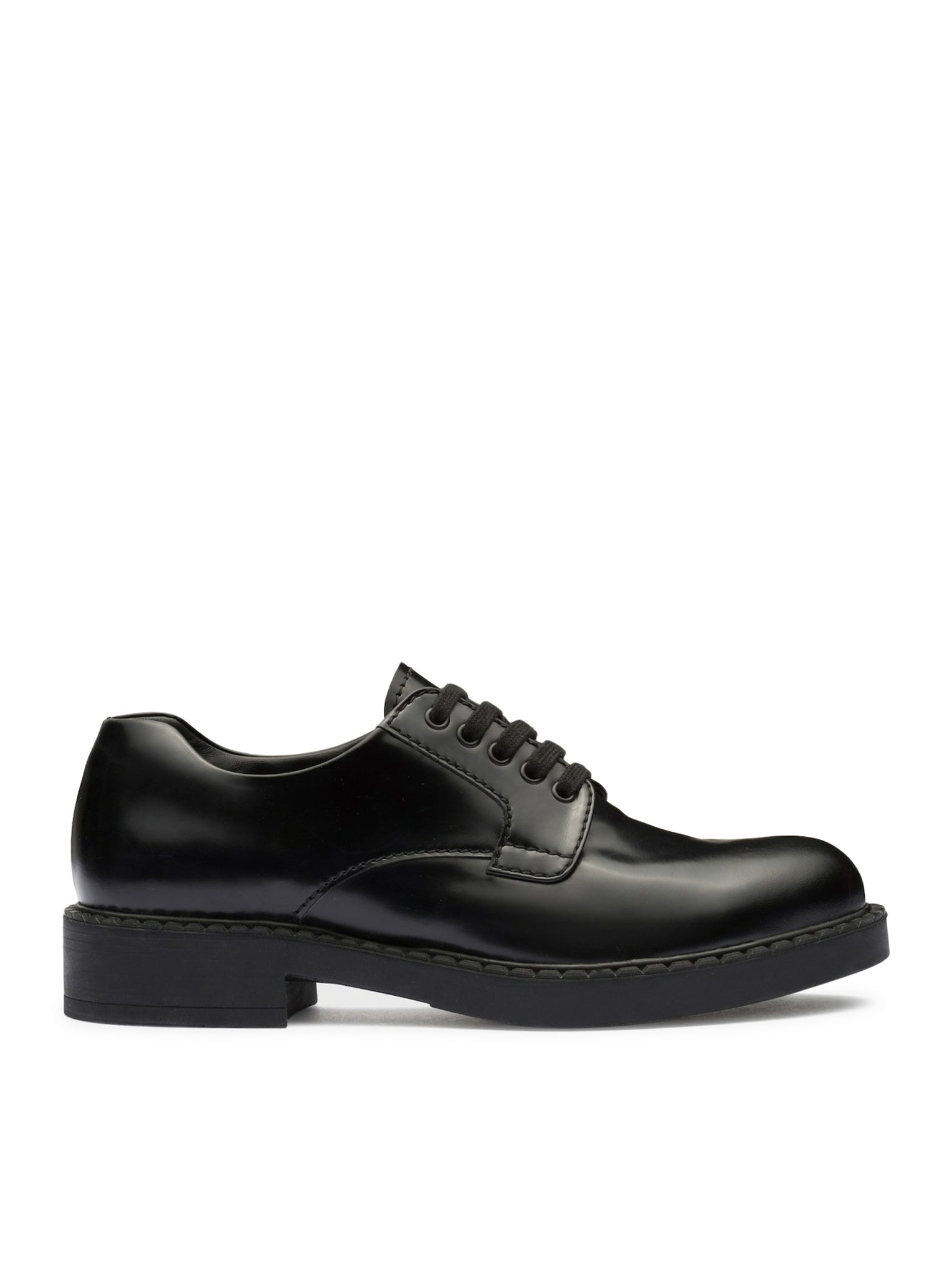 Brushed leather lace-up shoes