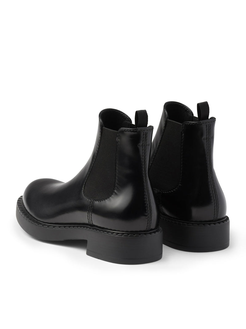 Brushed Leather Chelsea Boots