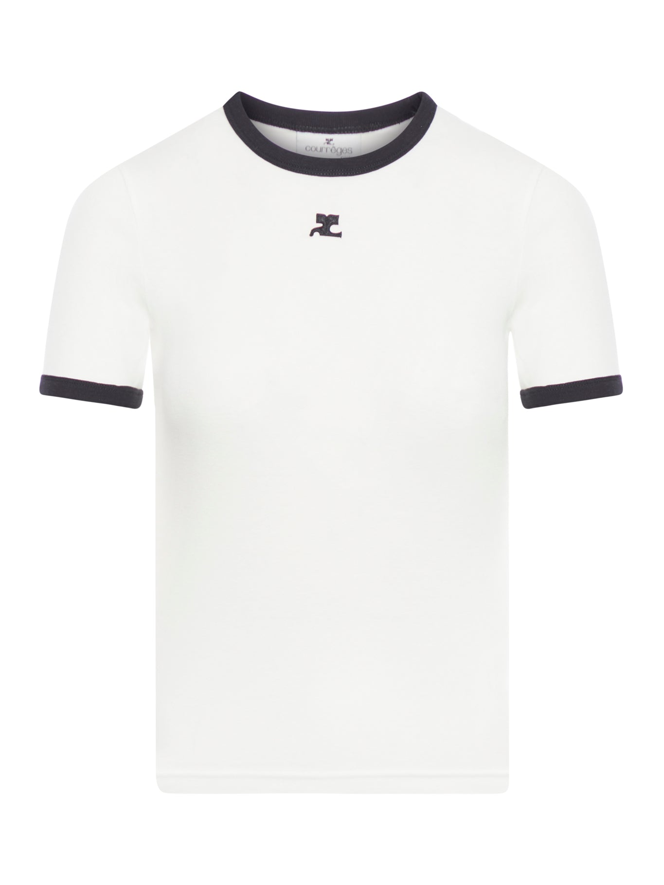 Cotton T-shirt with contrasting profiles