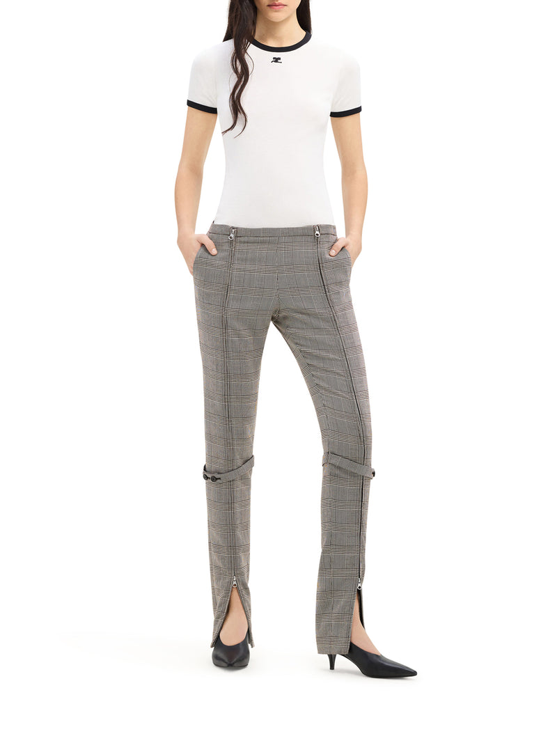 Cotton T-shirt with contrasting profiles