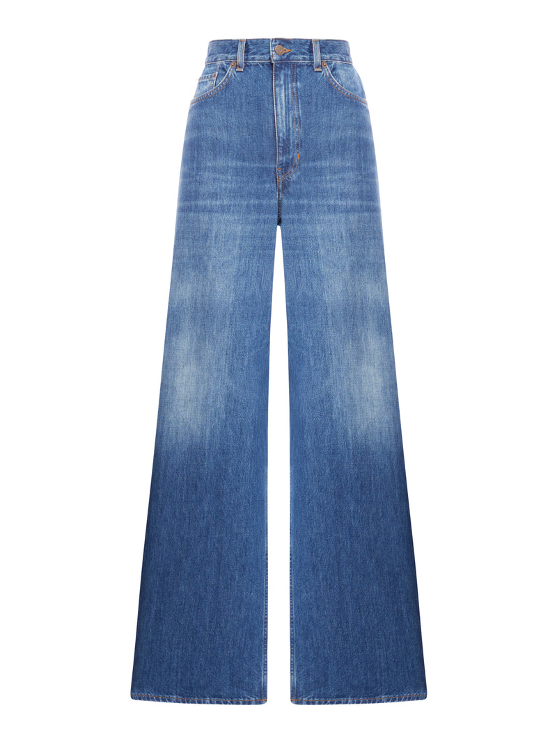 WIDE LEG DENIM JEANS