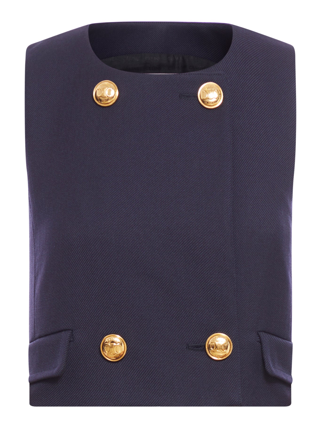 VEST WITH GOLD BUTTONS