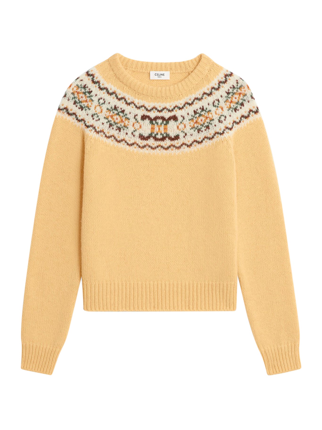 TRIOMPHE “FAIR ISLE” WOOL CREW NECK SWEATER