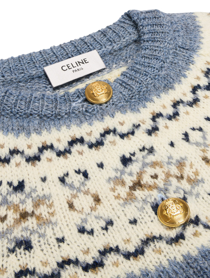 TRIOMPHE “FAIR ISLE” WOOL CARDIGAN