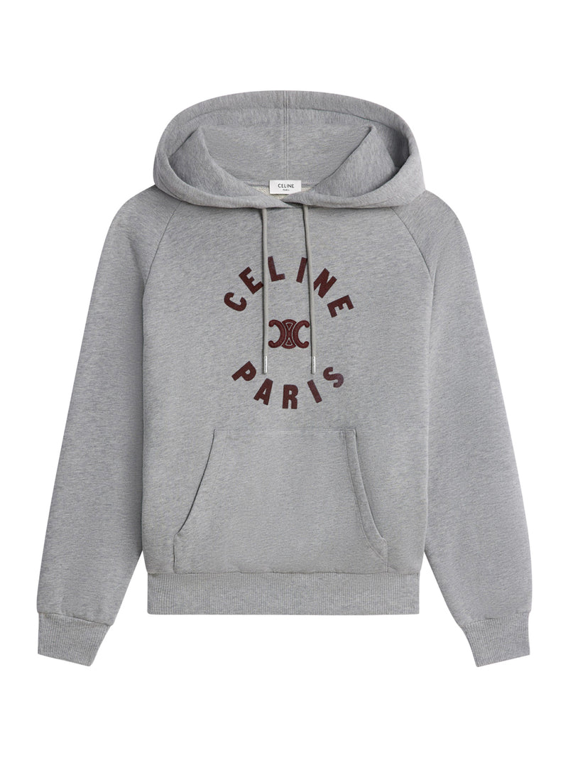 CELINE TRIOMPHE COTTON FLEECE HOODIE