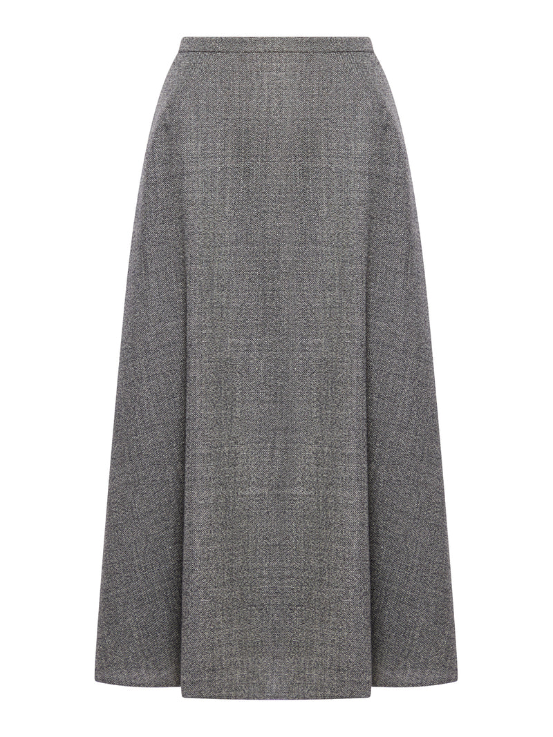 flared wool skirt