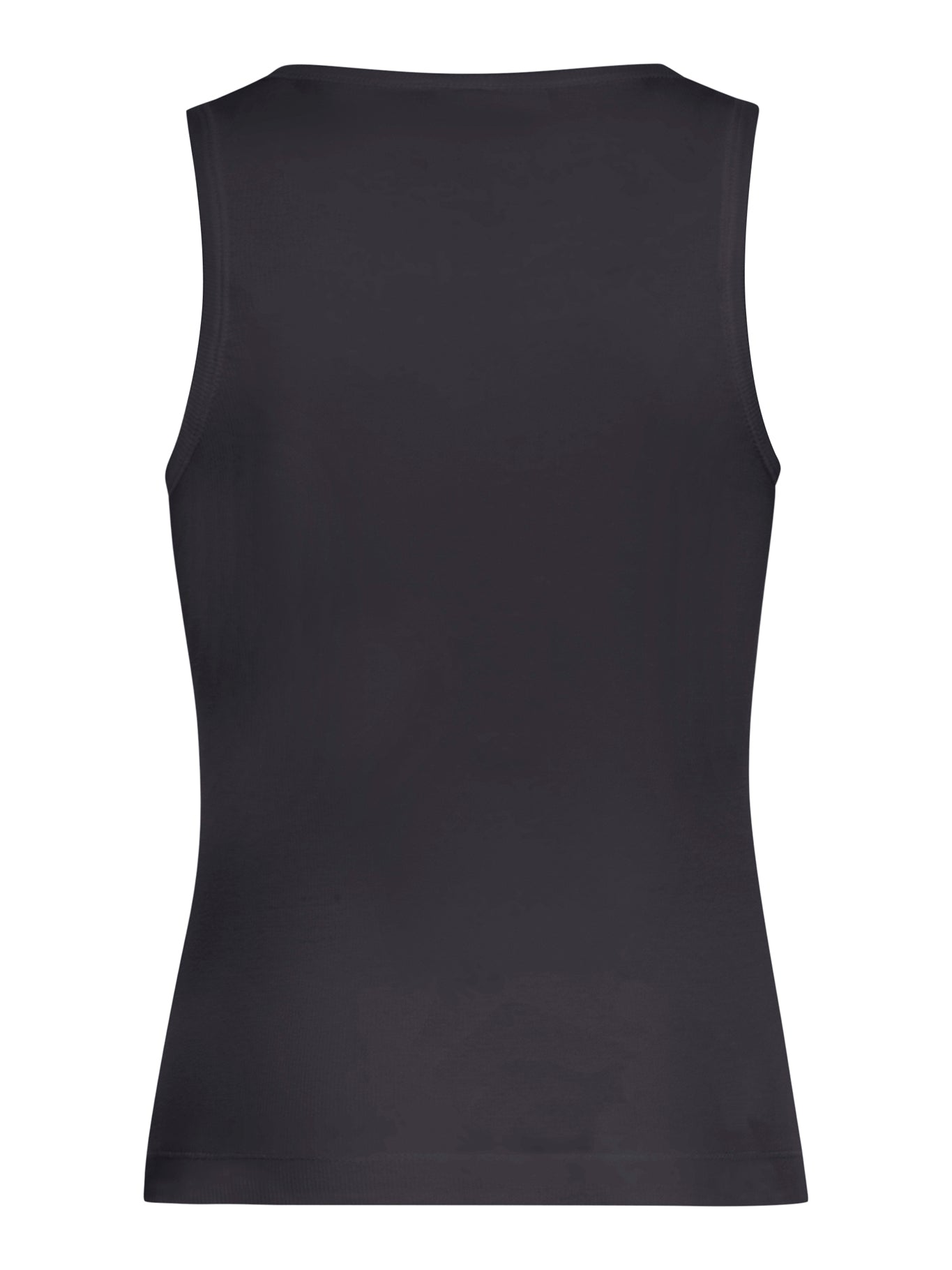 【GANNI】 Soft Cotton Rib Tank Top - BLACK Black Black Soft Cotton Rib Tank Top | GANNI US