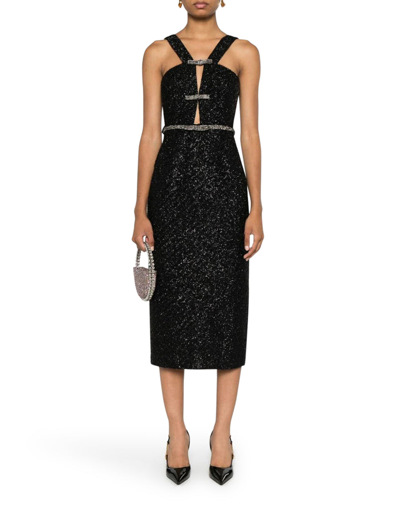 Tinsel boucle midi dress