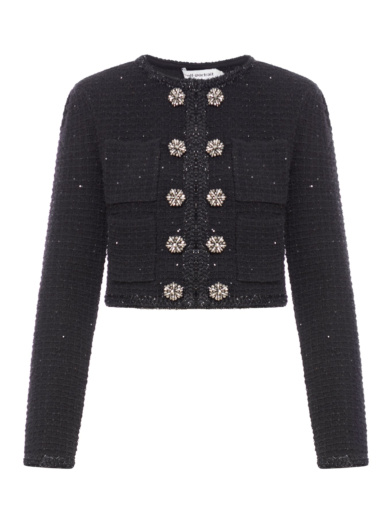 Black Textured Knit Jacket