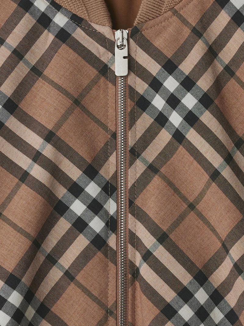 Harrington Jacket in Wool Blend Check