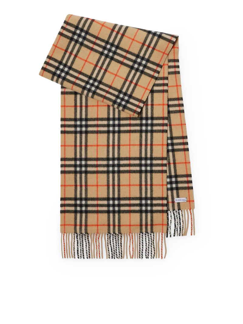 CHECK CASHMERE SCARF