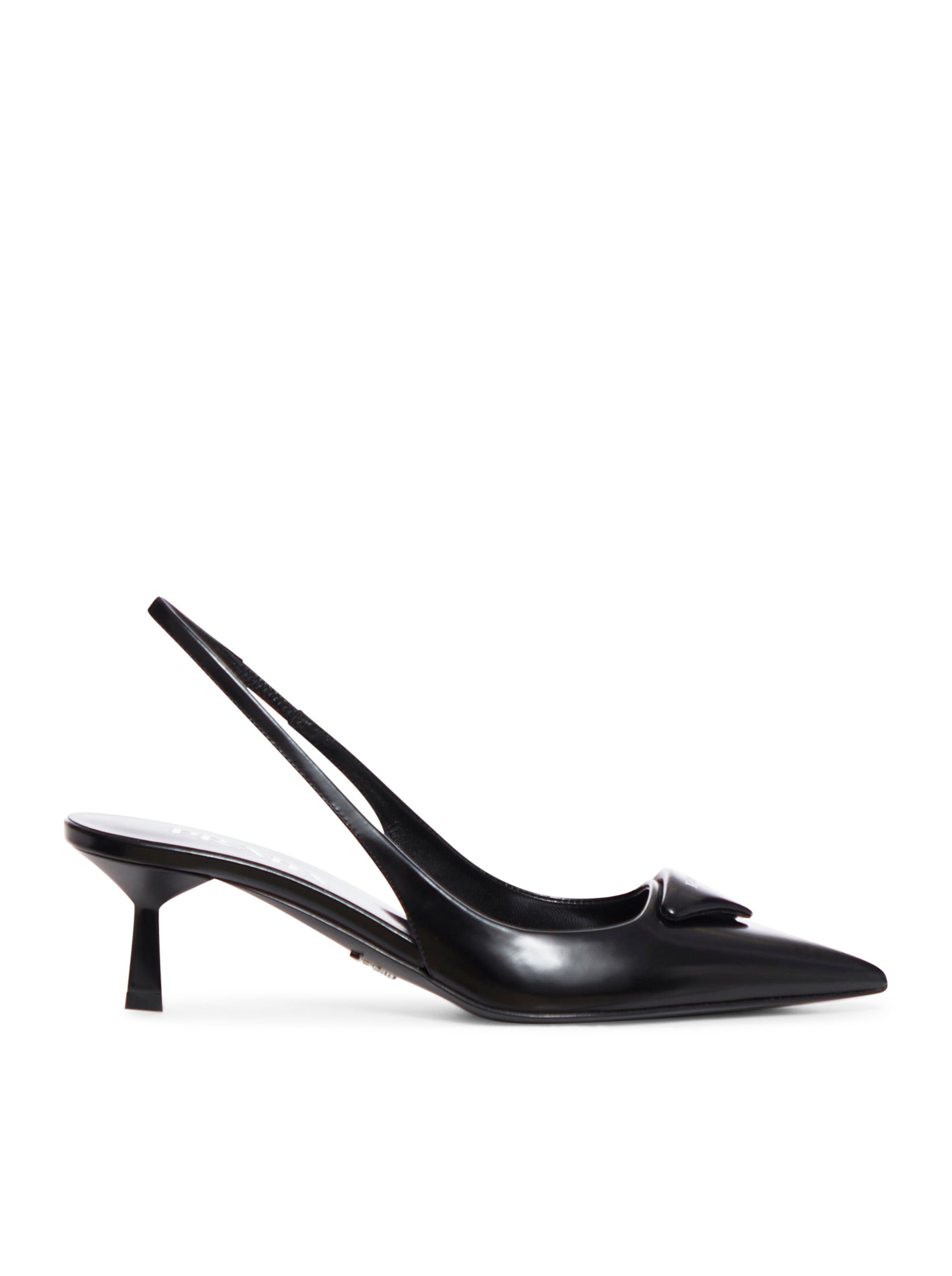 Patent leather slingback pumps