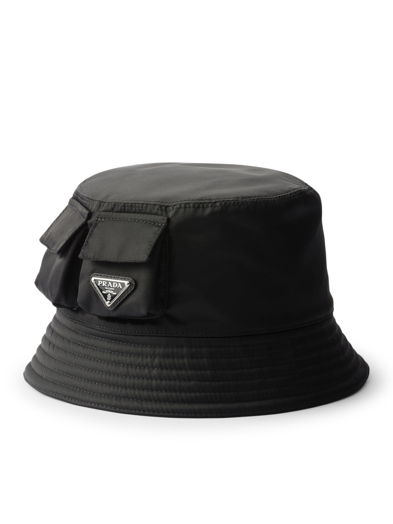 Re-Nylon bucket hat with mini pockets