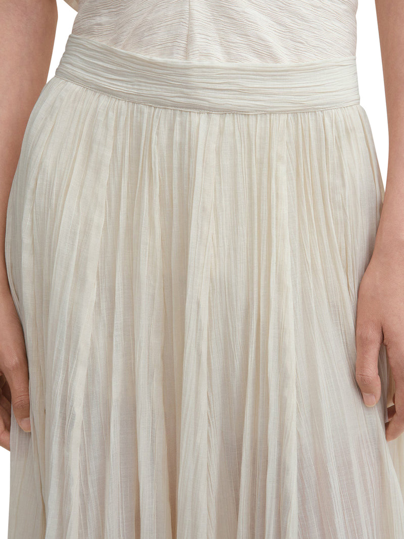 Crinkled plissé skirt