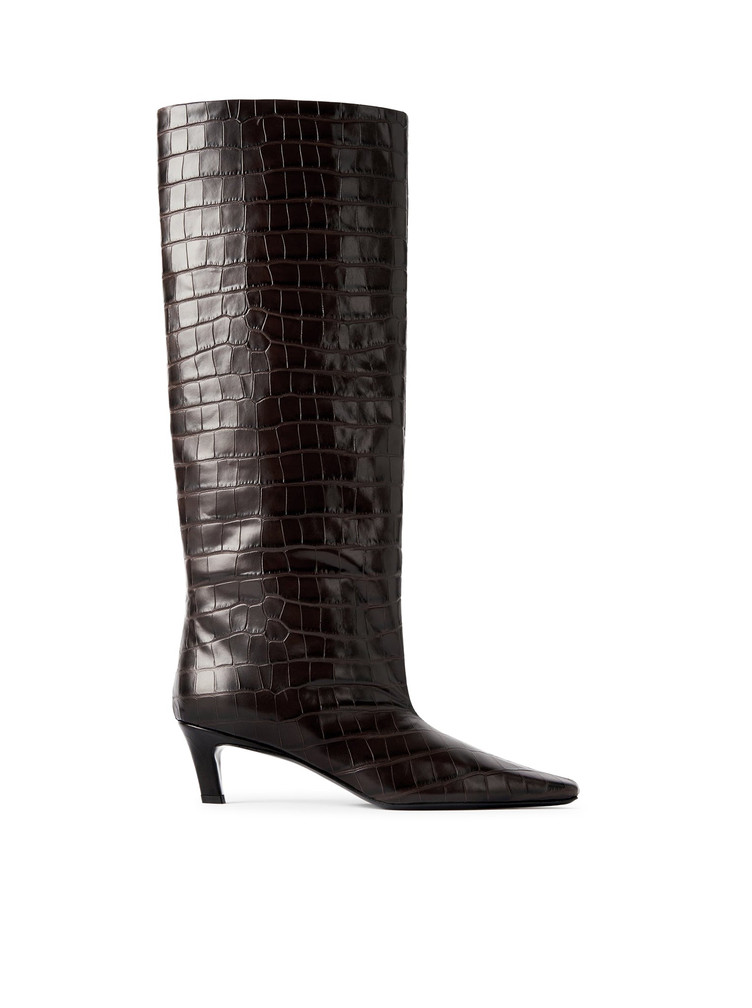 COCONUT EMBOSSED WIDE-LEG BOOTS