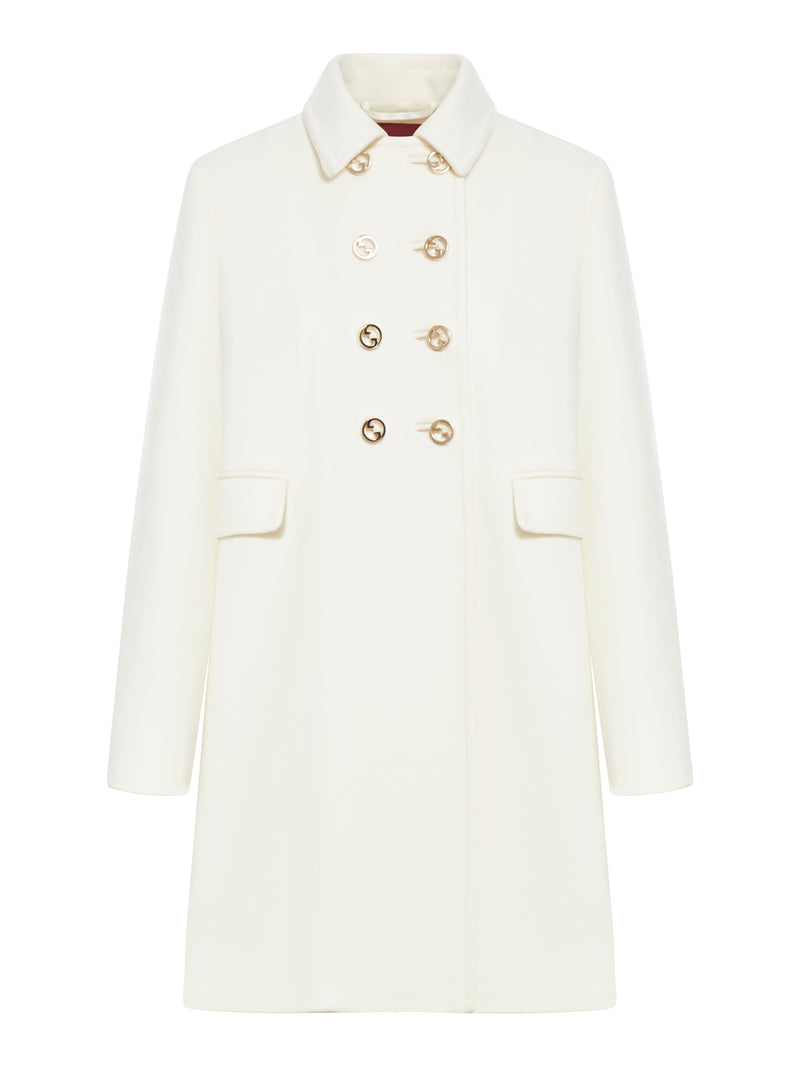 GUCCI INTERLOCKING BUTTON WOOL COAT