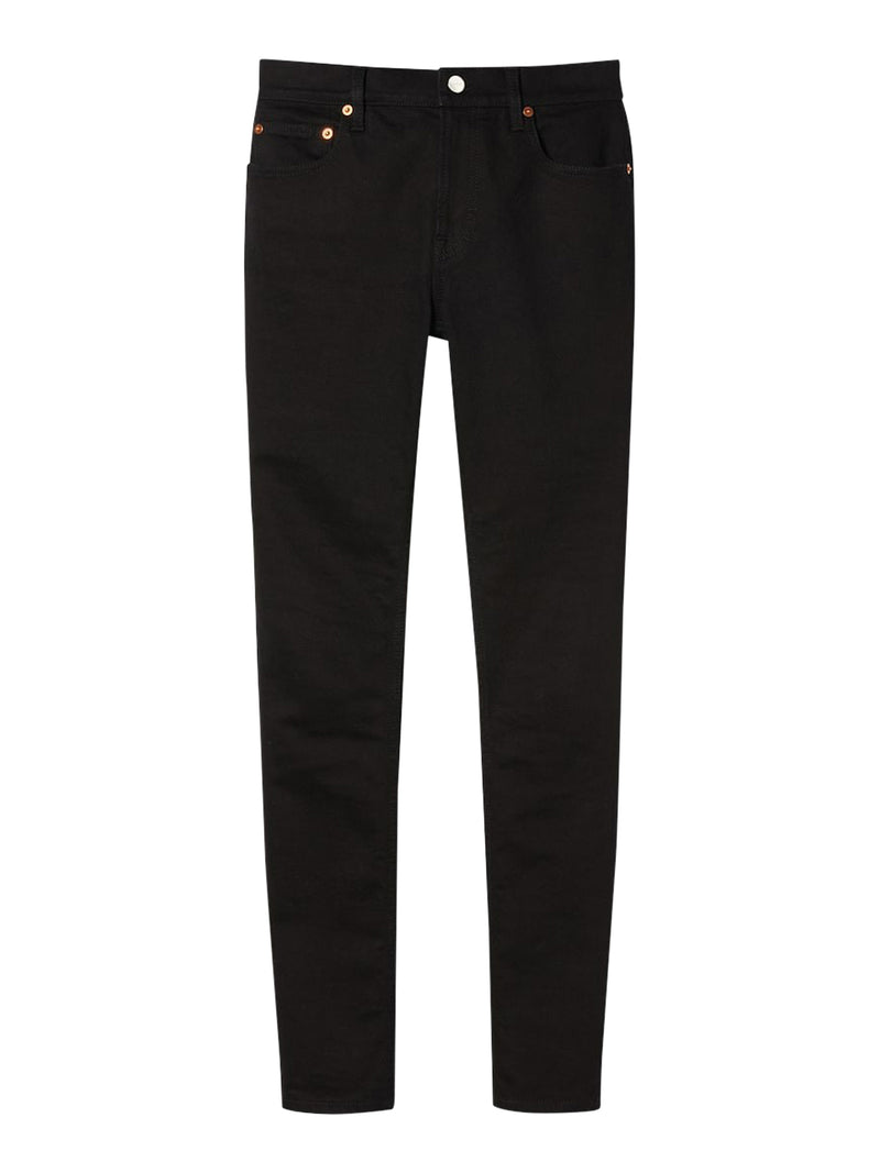 STRAIGHT DENIM PANT WITH LASER DETAIL