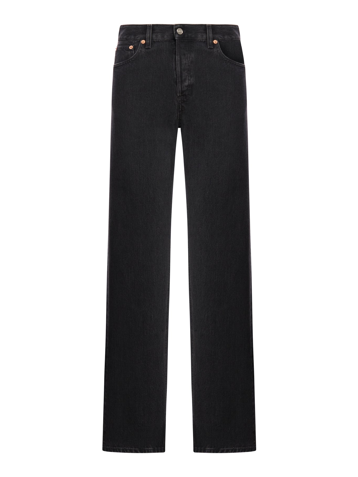 STRAIGHT DENIM PANT WITH LASER DETAIL