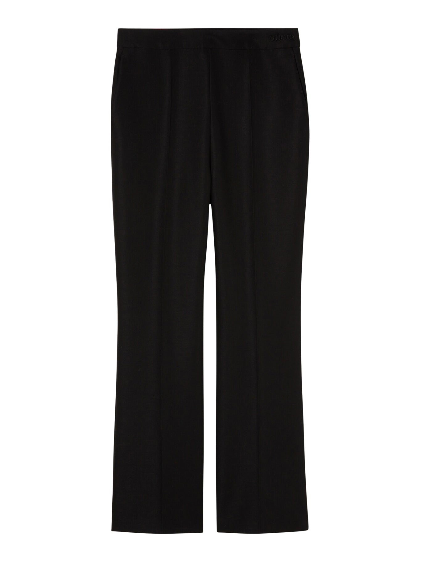 Wool gabardine trousers