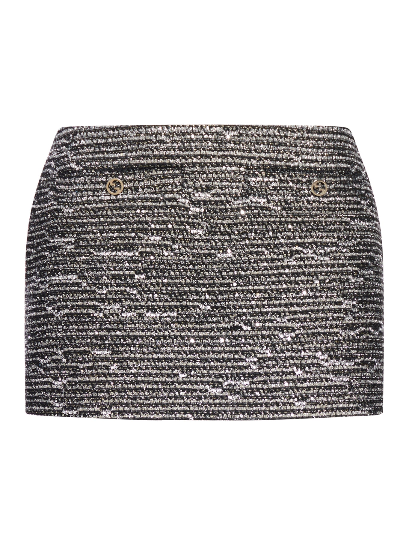 STRIPED TWEED LAMÉ SKIRT