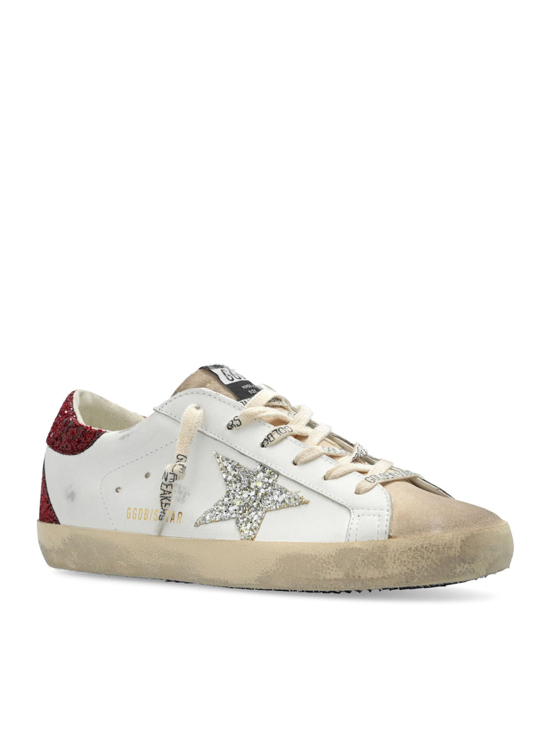 SuperStar distressed leather sneakers