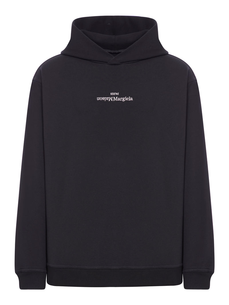 OVERSIZED BLACK COTTON SWEATSHIRT