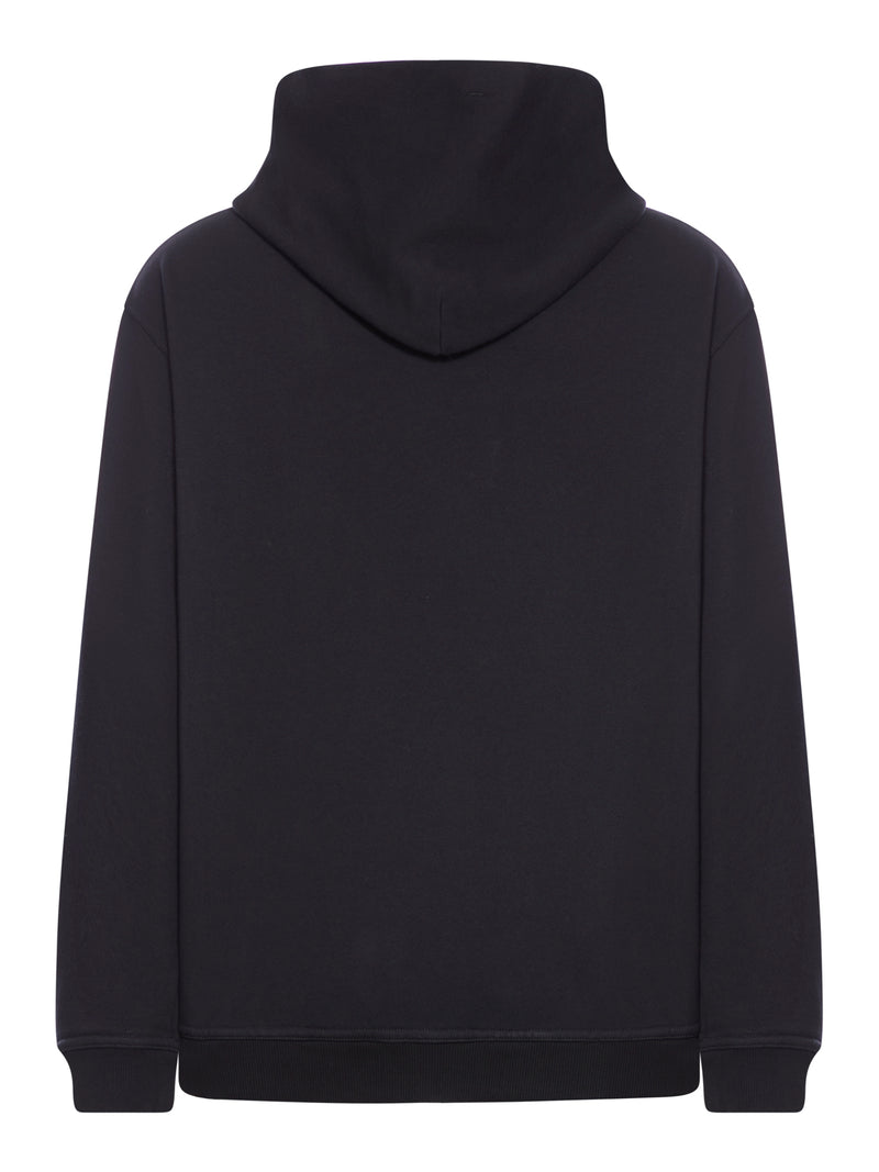 Black Cotton Oversized Sweatshirt