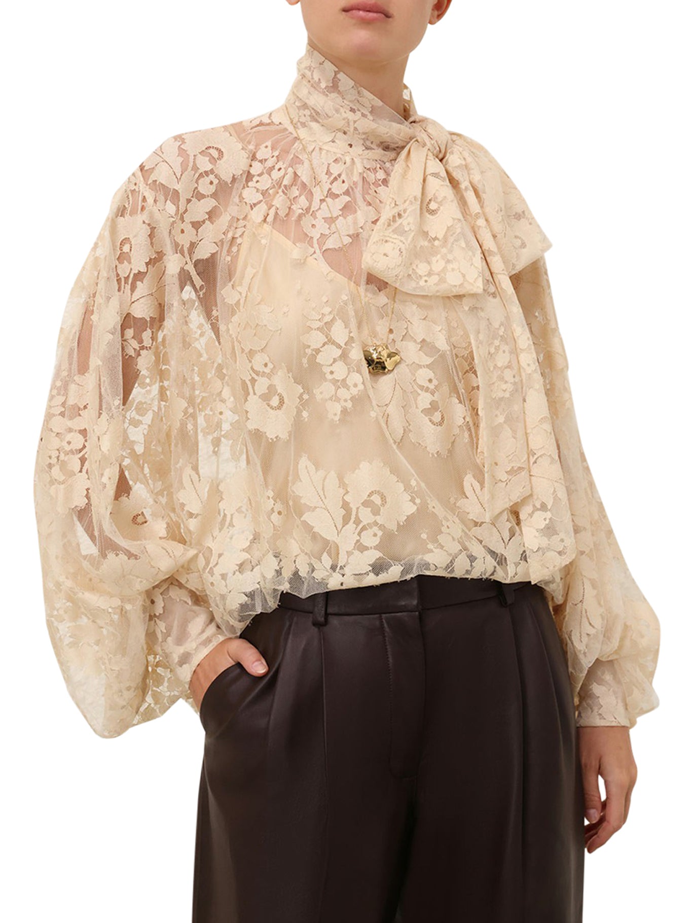 ILLUSTRATION LACE BLOUSE