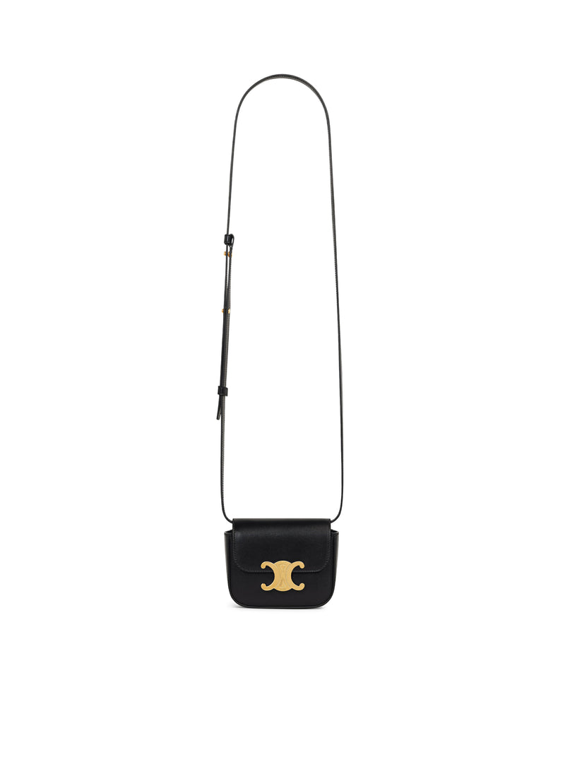 CLAUDE MINI BAG IN POLISHED CALF LEATHER BLACK