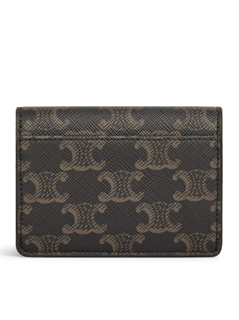 TRIOMPHE CARD HOLDER WITH FLAP IN TRIOMPHE CANVAS LEATHER