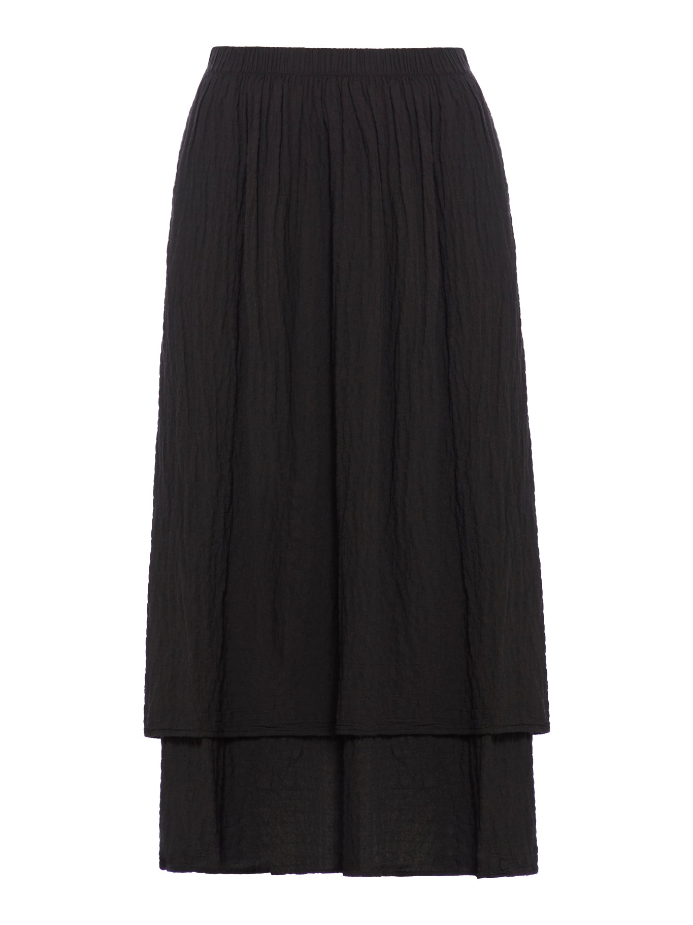 LONG SKIRT IN RUFFLED FABRIC