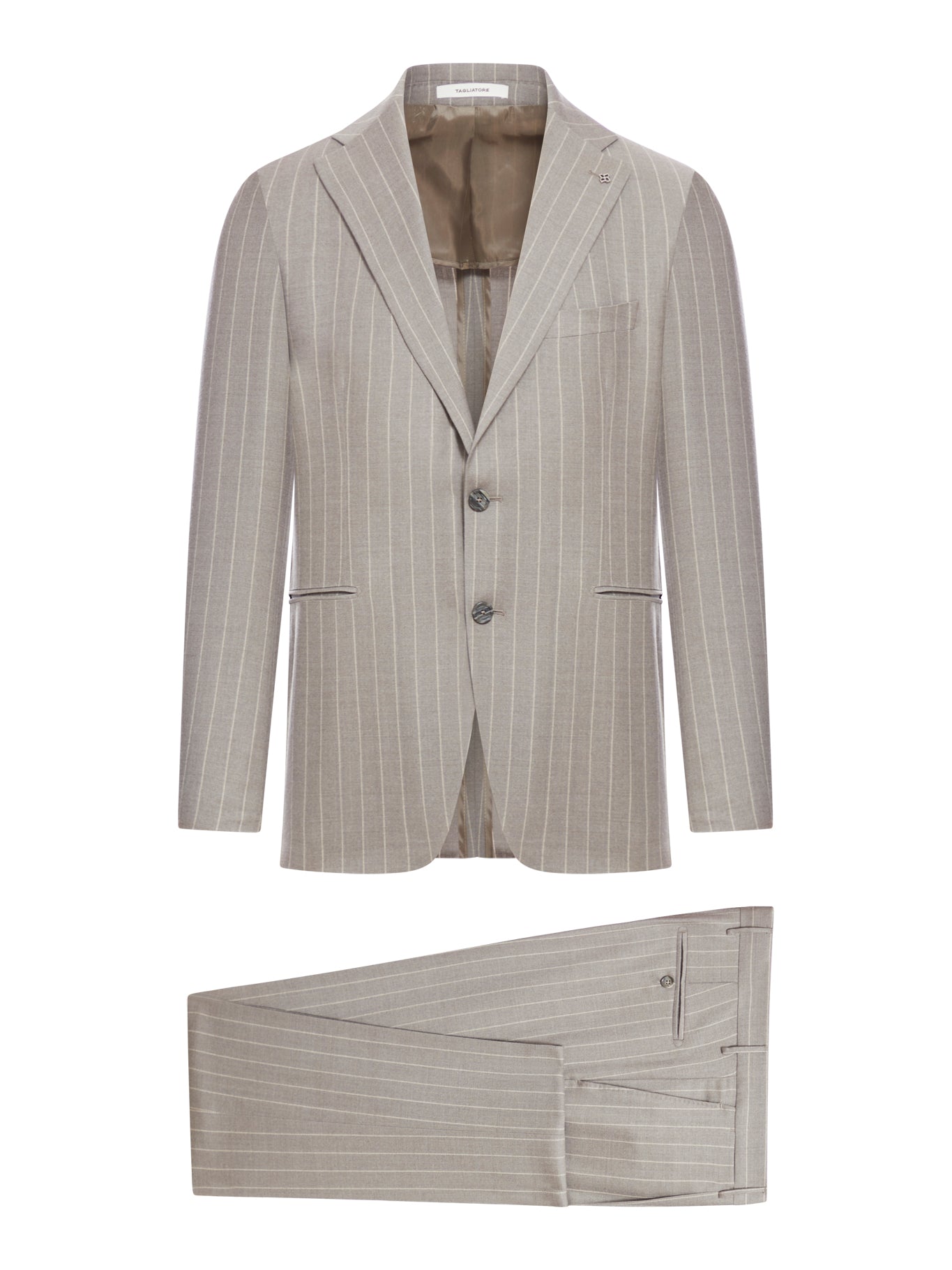 Tailored suit in pinstripe fabric