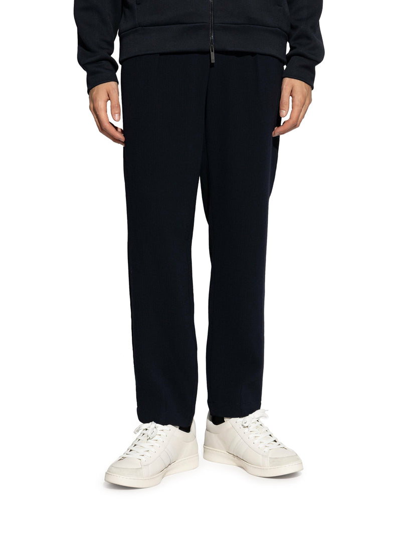 Straight leg knitted trousers