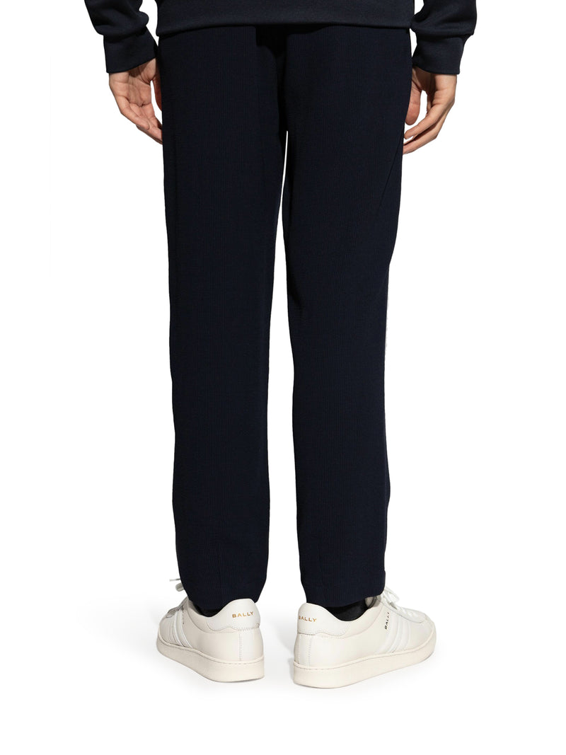 Straight leg knitted trousers