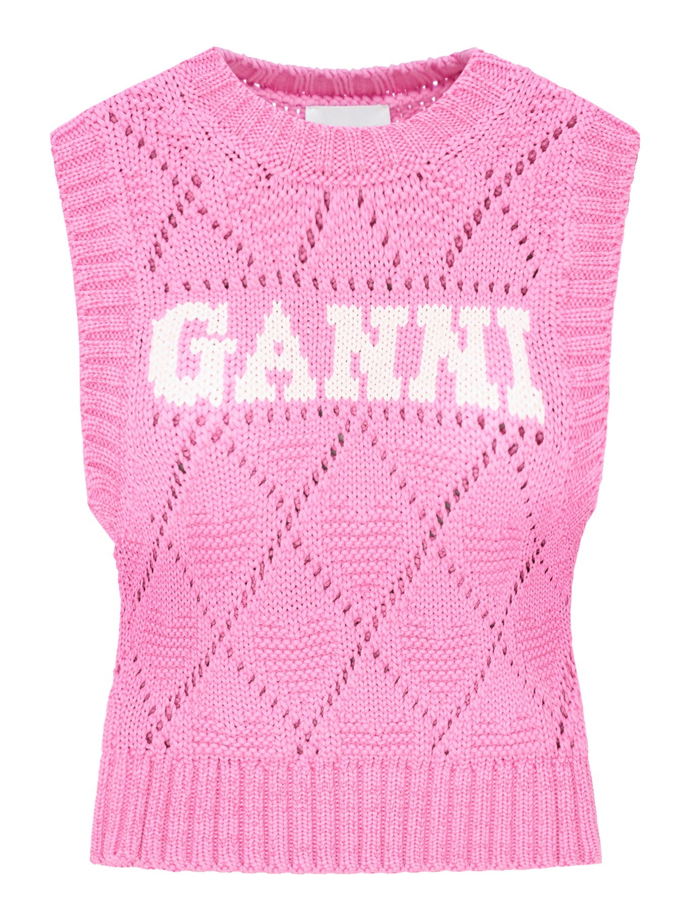 PINK COTTON ROPE VEST