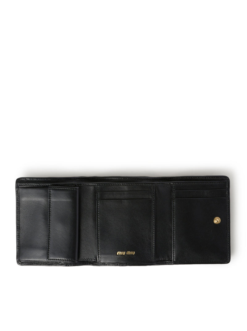 Small wallet in quilted nappa