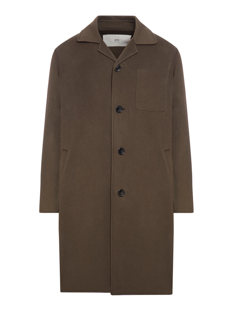 Four buttons coat in double-sided cashmere