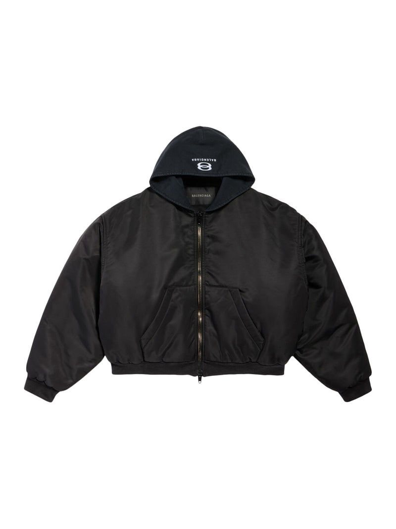 HOODED BOMBER JACKET