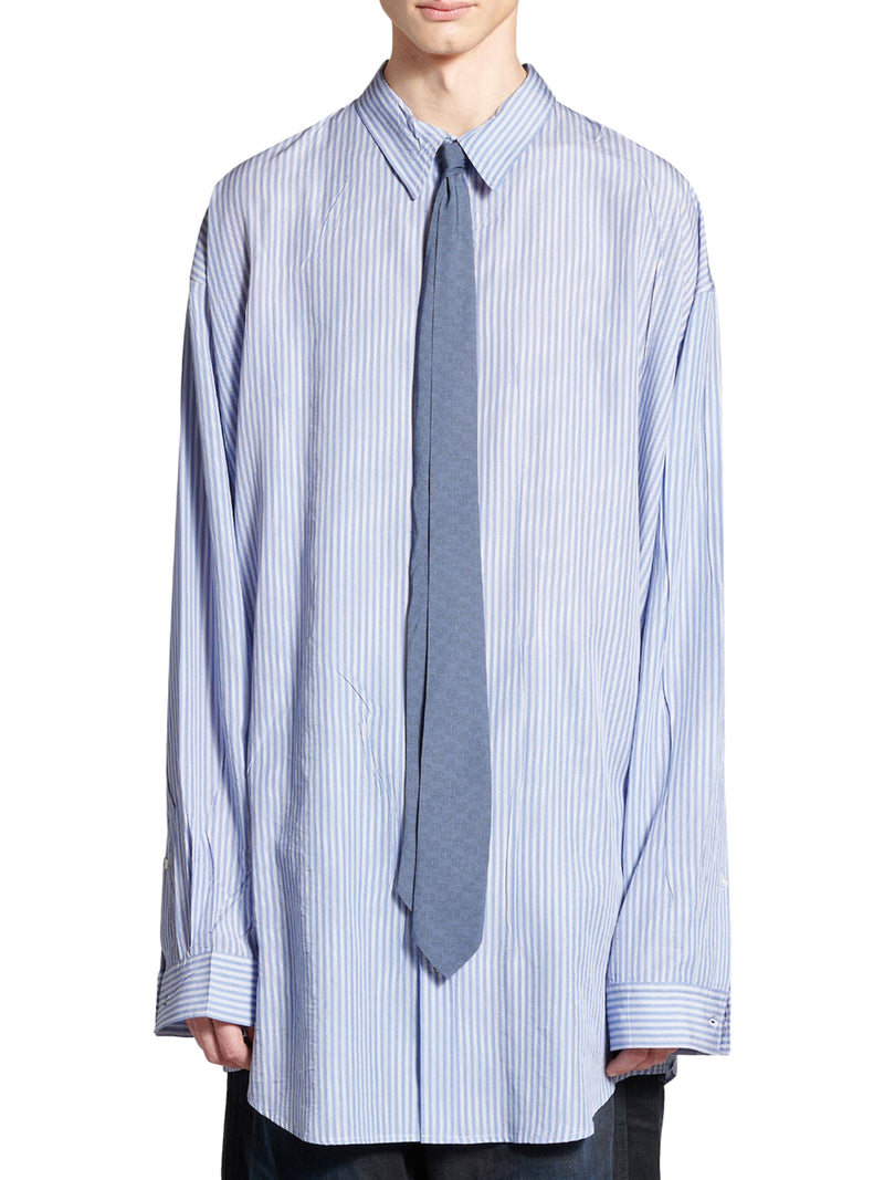 MEN`S FLUID SHIRT IN BLUE/WHITE