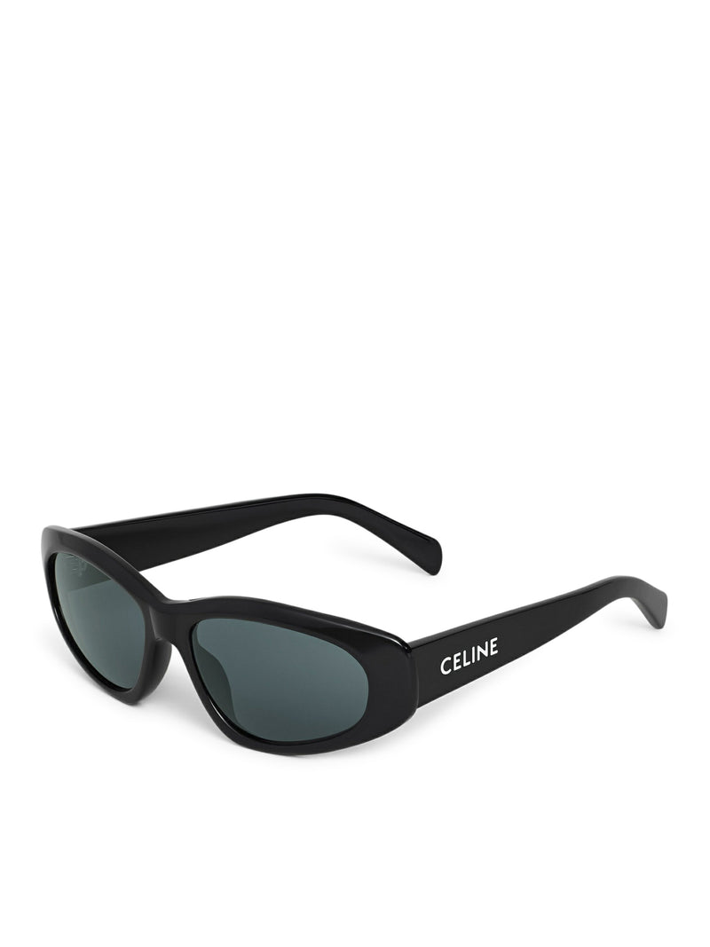 CELINE MONOCHROMS 07 SUNGLASSES IN ACETATE BLACK