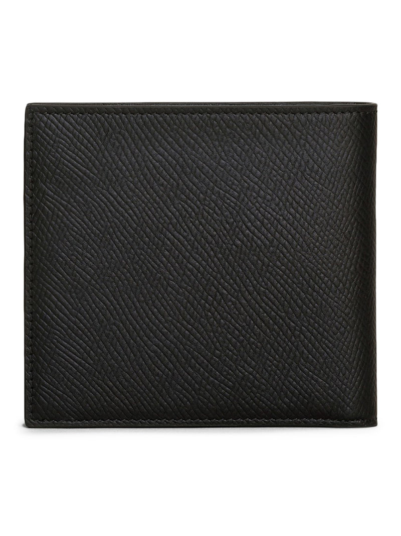 BI-FOLD WALLET IN GRAINED CALFSKIN BLACK