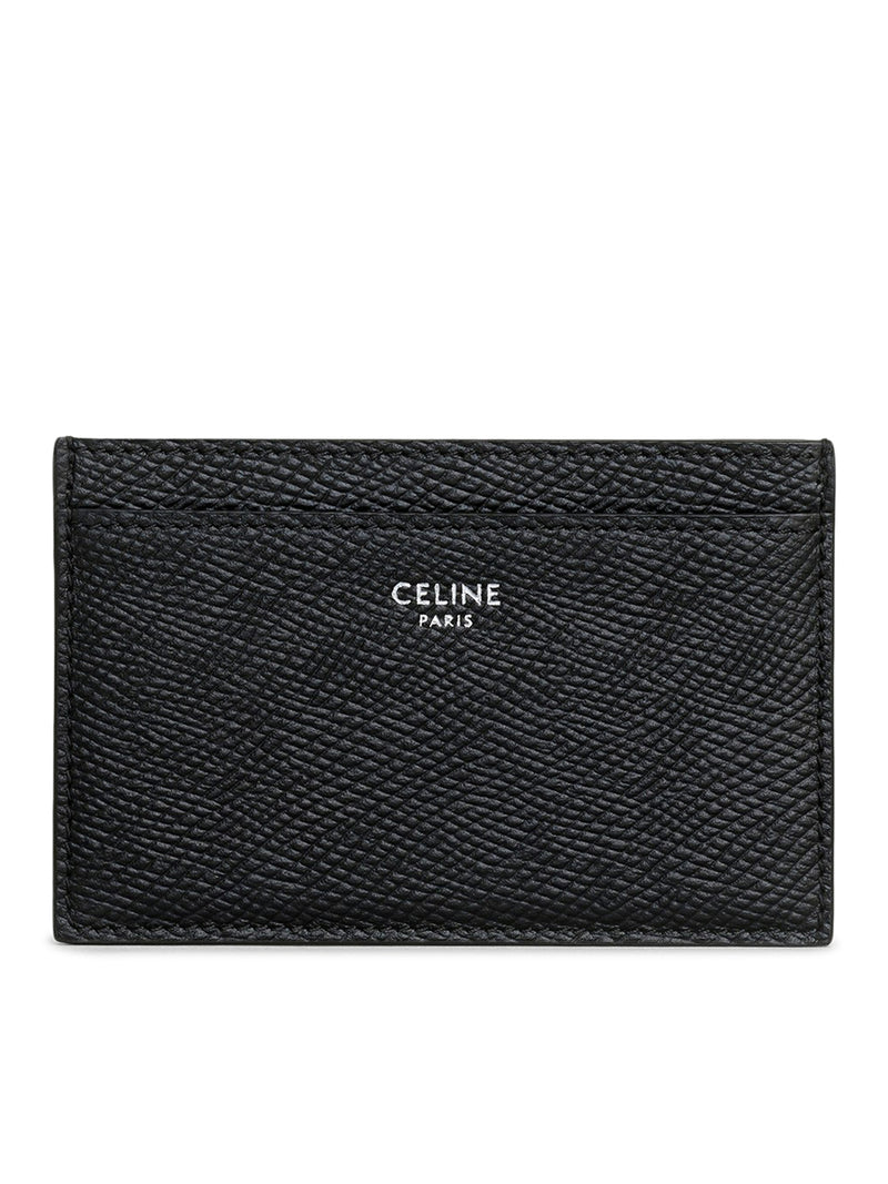 CARD HOLDER IN GRAINED CALFSKIN BLACK