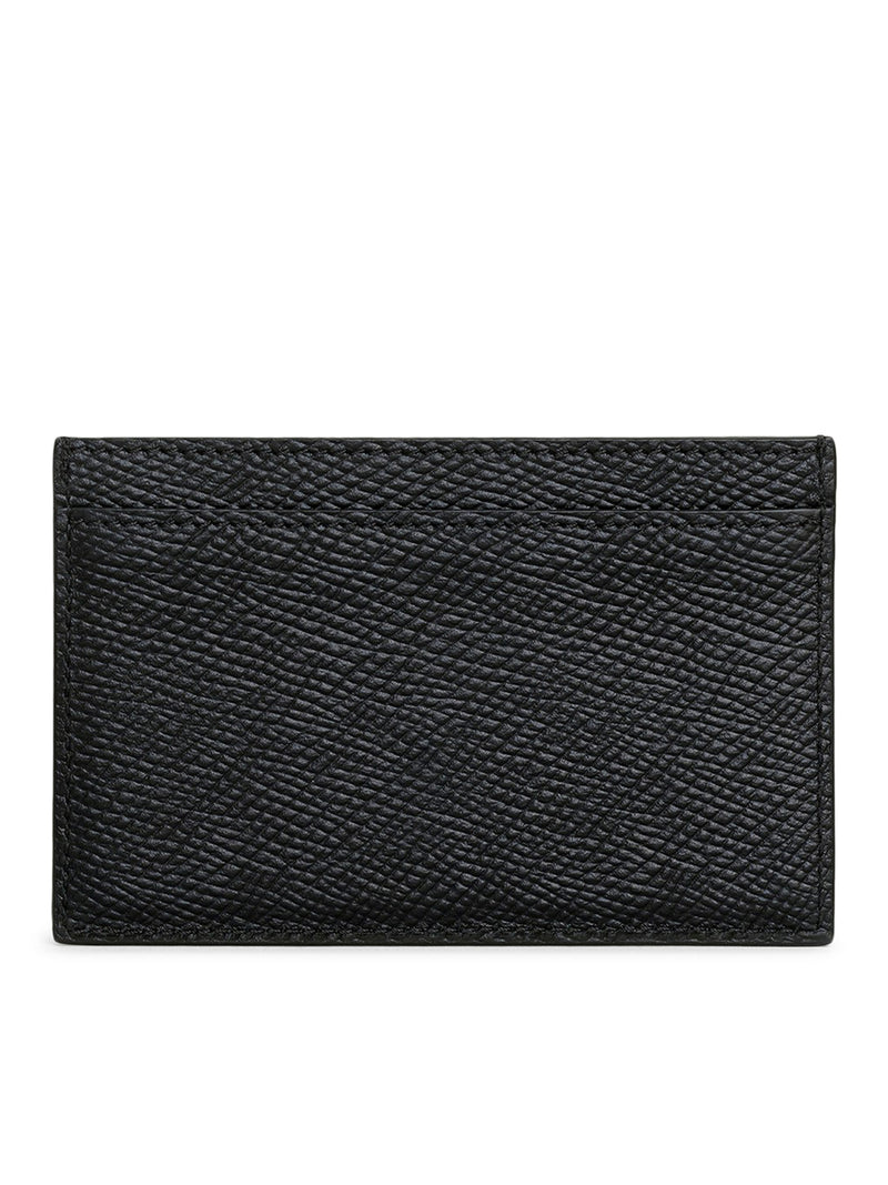 CARD HOLDER IN GRAINED CALFSKIN BLACK