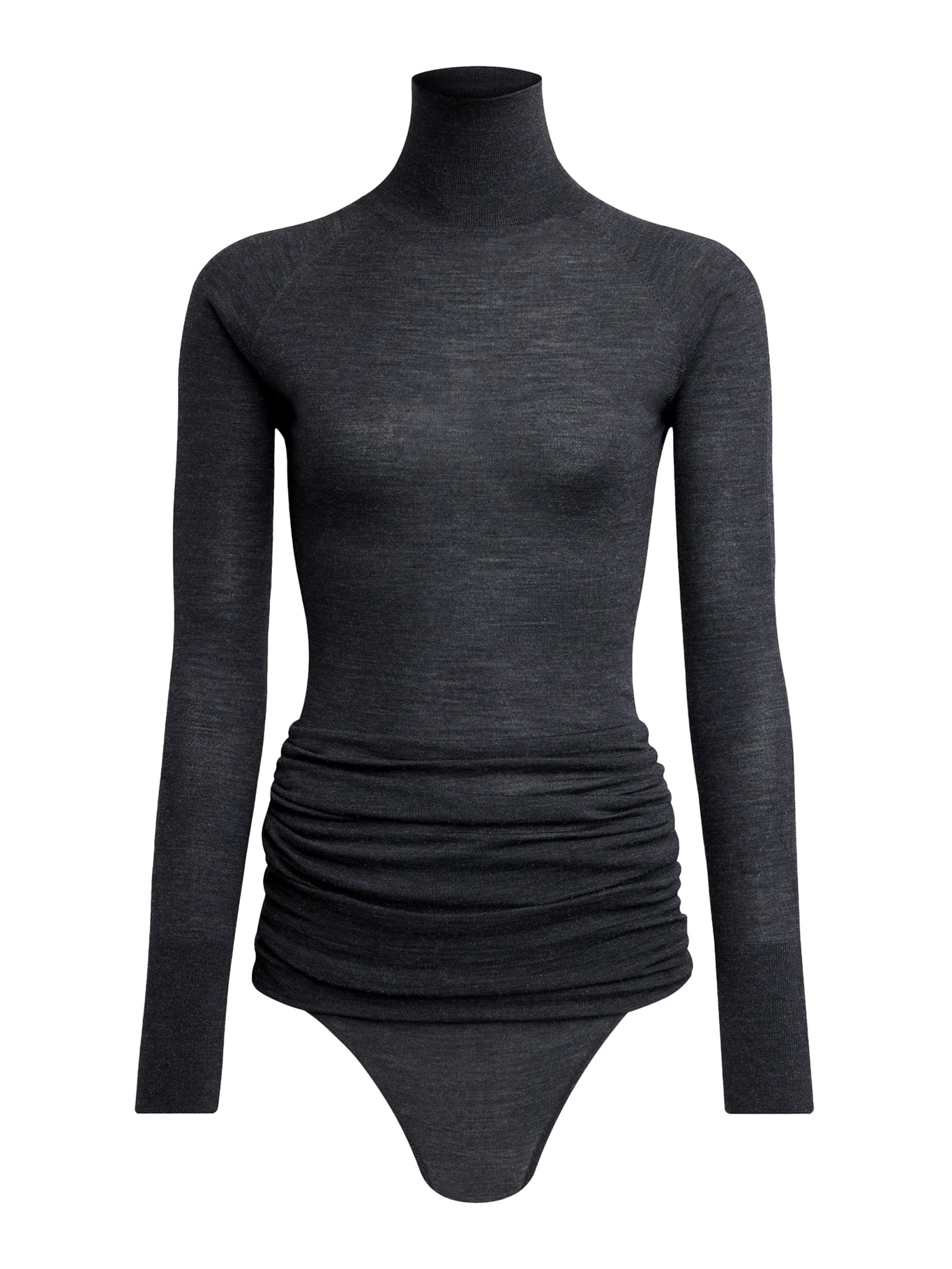 DRAPED KNIT BODYSUIT